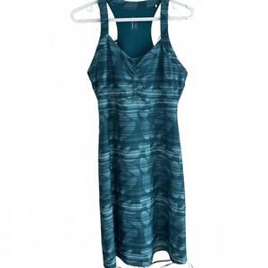 Mondetta Teal Patterned Midi Dress